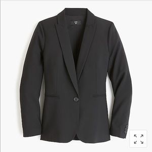 J Crew Wool Bi-Stretch Blazer Black Sz 6